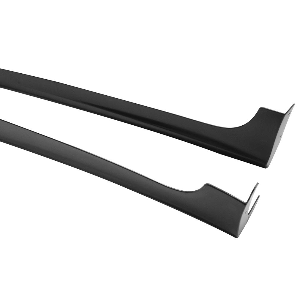 IKON MOTORSPORTS Side Skirts for 2012-2015 Honda Civic - MD Style Black PP Rocker Panels, Air Dam & Bumper Lip Splitter | Enhances Aerodynamics & Sporty Look | Perfect for Street Racing & Car Shows
