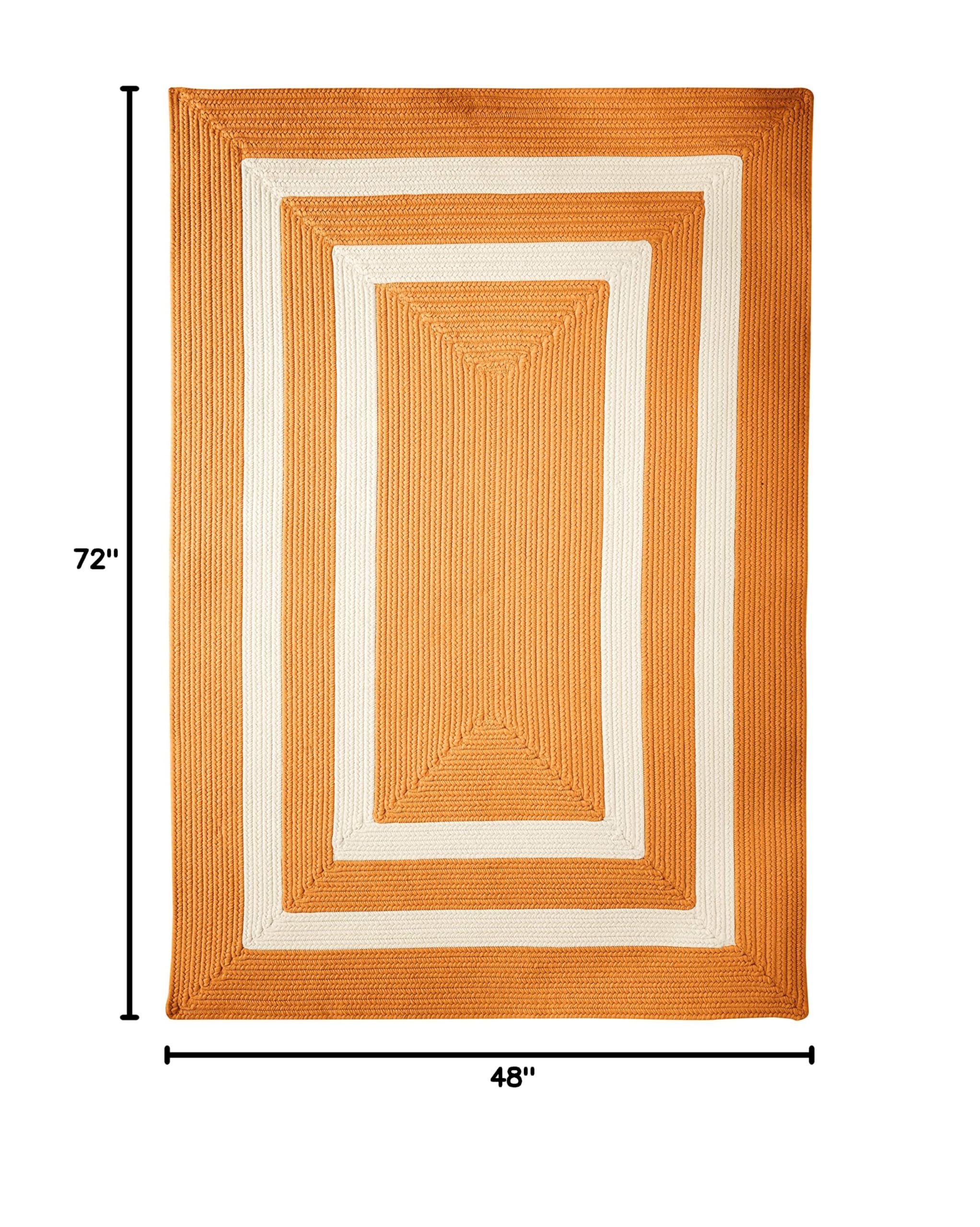 La Playa Rugs 4x6 Feet Tangerine Orange Area Rug - Soft & Durable for Living Room, Bedroom, or Office Decor