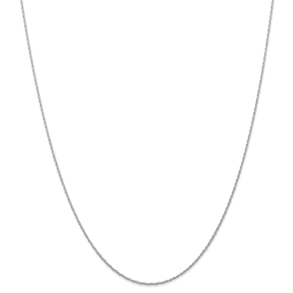 14K White Gold 0.7mm Cable Rope Chain Necklace for Men & Women - Elegant Unisex Jewelry for Everyday Wear, Gifts & Special Occasions
