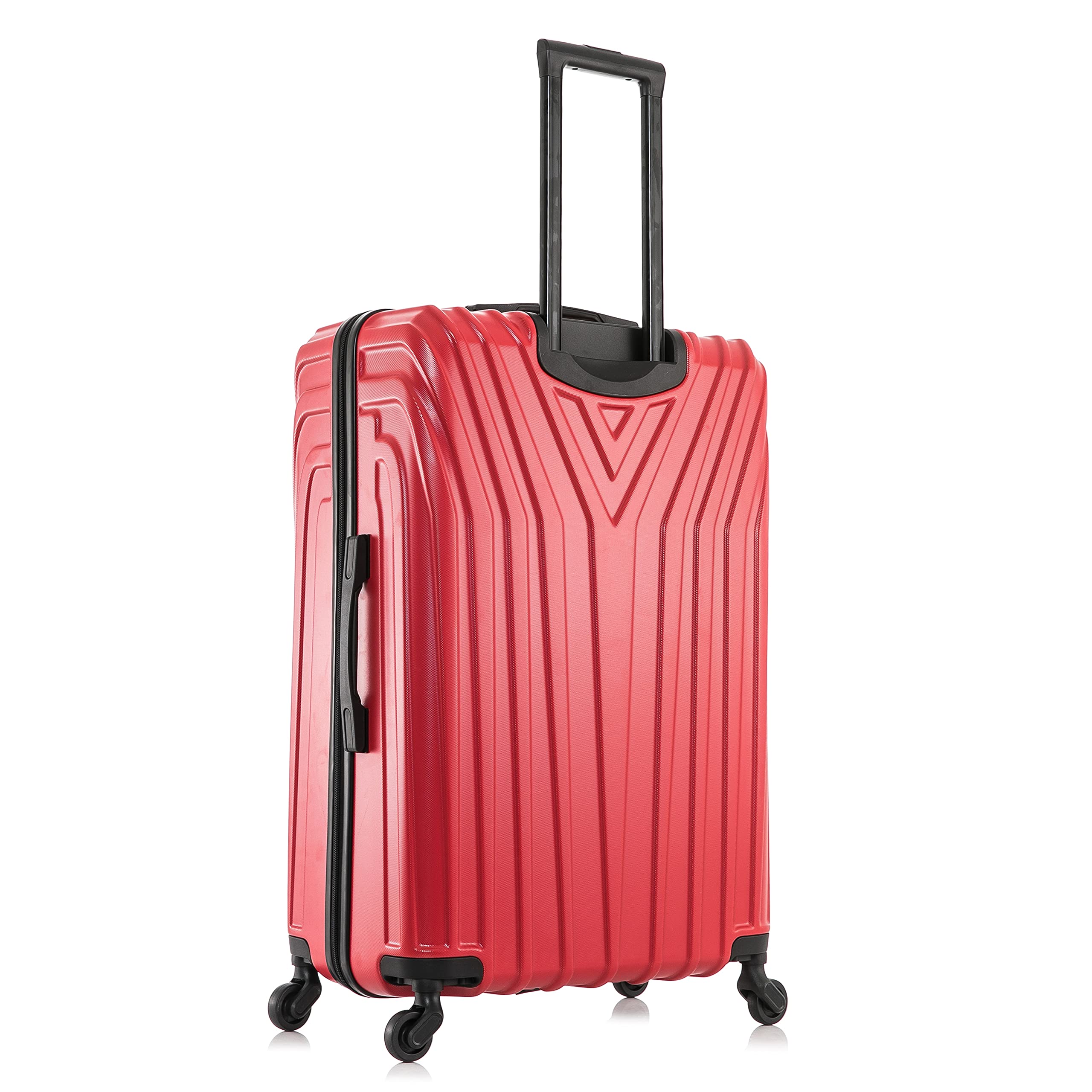 VASTY 28-Inch Hardside Spinner Luggage - Lightweight Durable Suitcase with Trolley Handle & Smooth Wheels for Air Travel, Large Checked Bag (Red) - Perfect for International Flights, Family Vacations & Business Trips