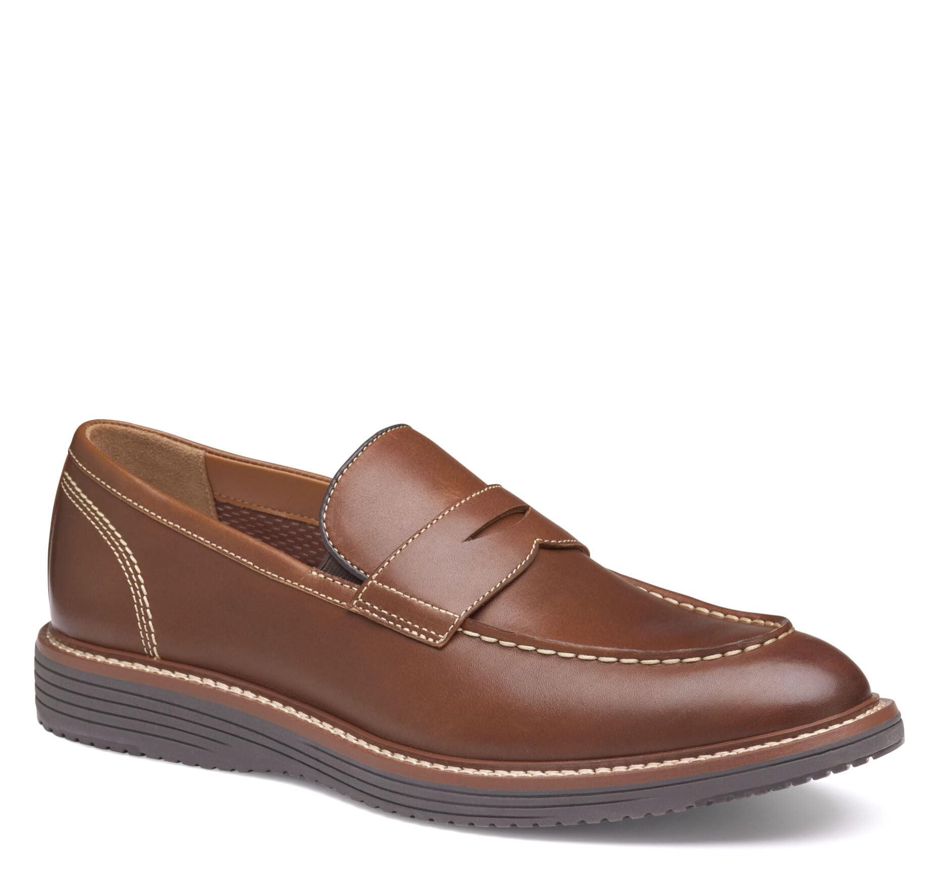 Johnston & Murphy Men’s Upton Penny Loafers - Classic Leather Dress Shoes & Slip-Ons for Business, Office & Formal Occasions