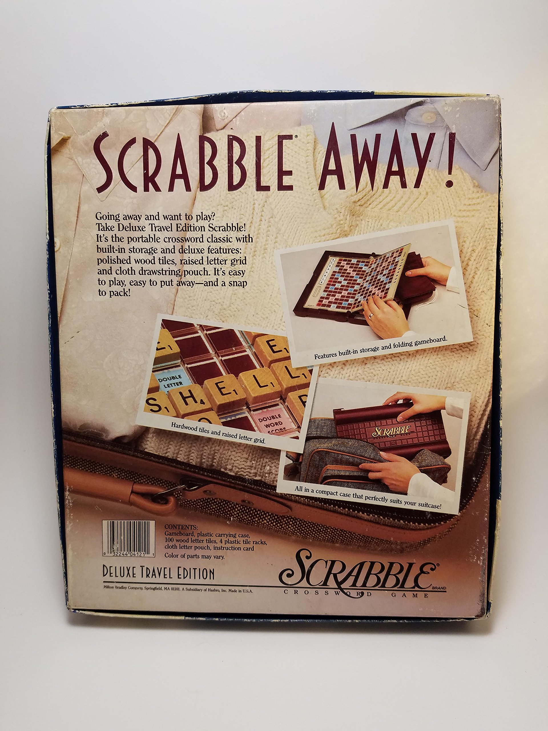 Scrabble Deluxe Travel Edition - Classic Crossword Board Game for Adults & Kids - Perfect for Road Trips, Family Game Nights & Travel