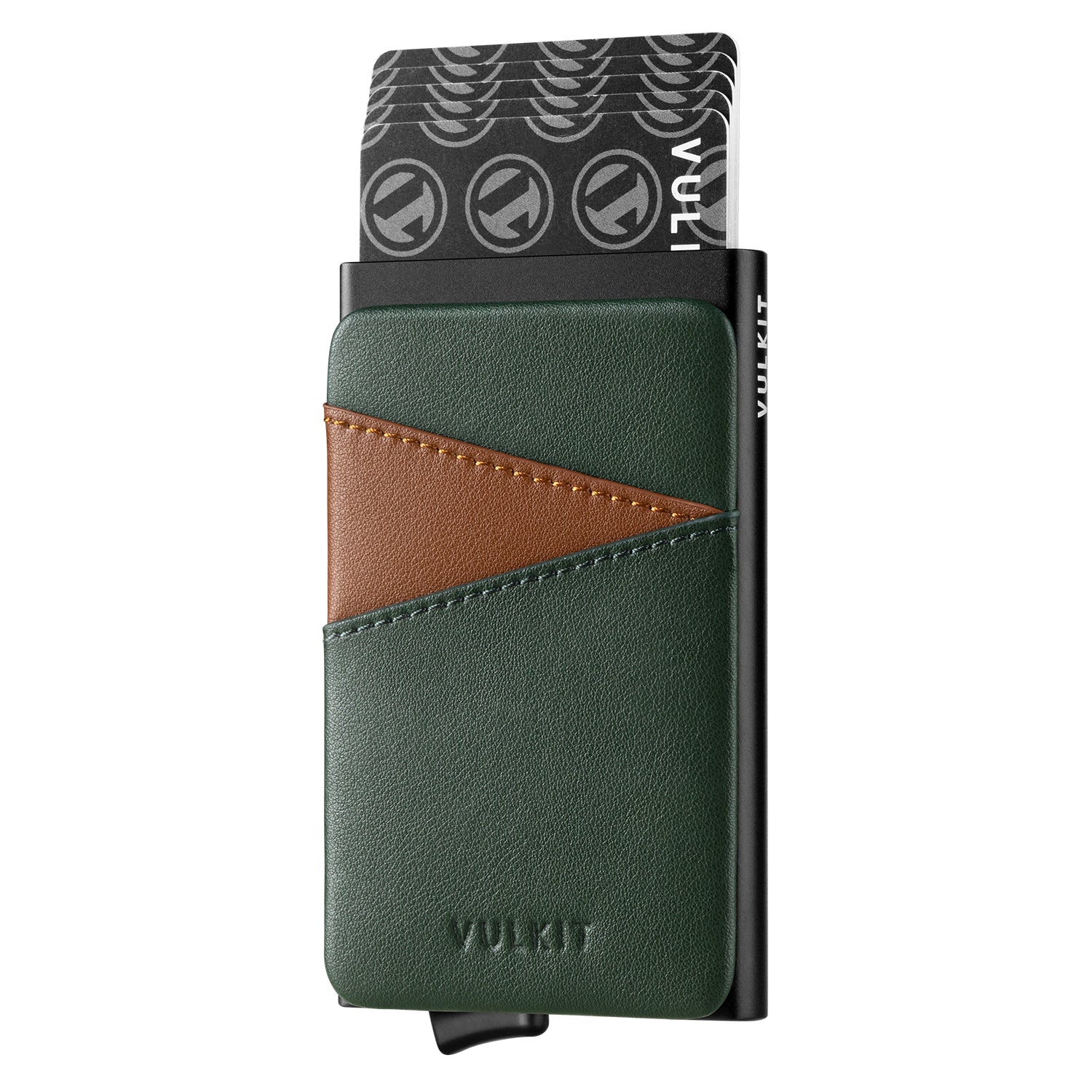VC106 Minimalist Leather Card Holder with Extra Pocket for Cash & Coins - Slim RFID Blocking Wallet for Men & Women (Perfect for Travel, Everyday Use & Gift)