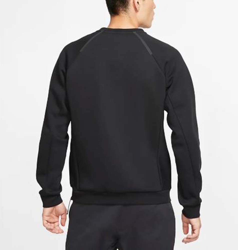 Nike Men's Winter Crewneck Sweatshirt - Black Athletic Pullover Hoodie for Running, Gym & Casual Wear | Warm Fleece-Lined Workout Top for Cold Weather Training