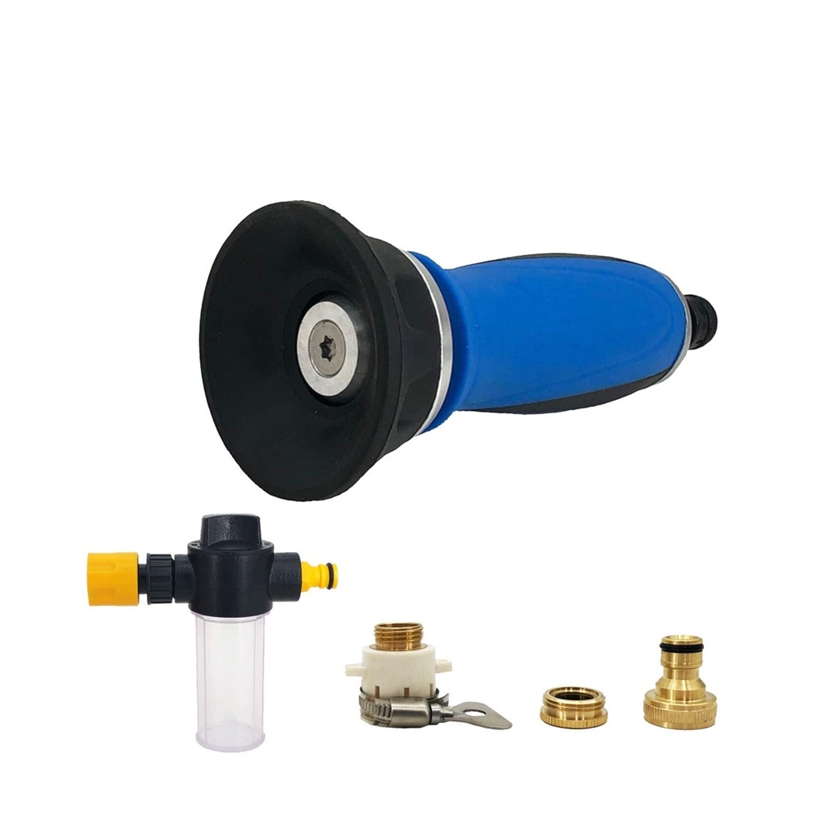 **ZEAKS High Pressure Washer Water Gun - Garden Hose Nozzle Spray with Foam Pot for Car Washing, Sprinkler & Outdoor Cleaning (Water Gun Set) - Perfect for Cars, Driveways, Patios & Gardening**