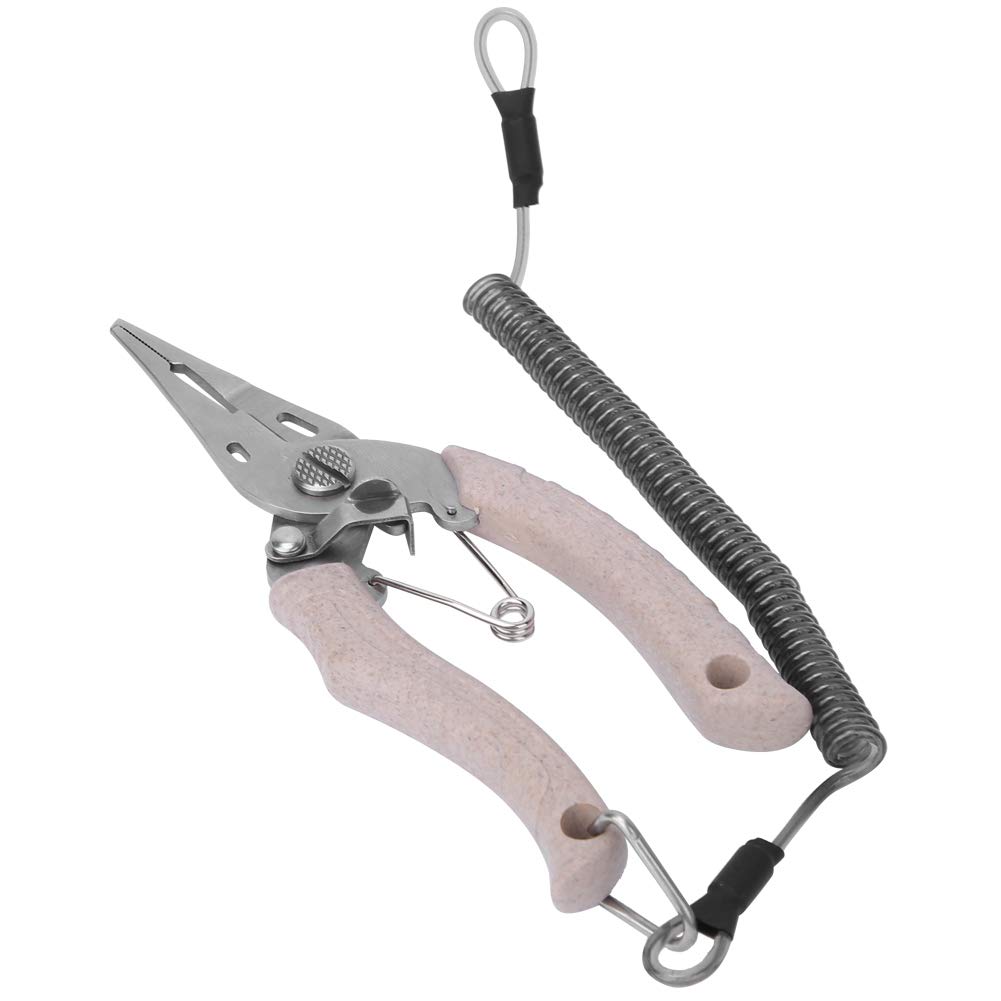 Dioche Fishing Pliers with Control Clamp - 81G Anti-Corrosion Fish Shears for Saltwater & Freshwater Fishing - Perfect for Cutting Lines, Removing Hooks & Handling Lures - Ideal Gift for Anglers & Fishing Enthusiasts