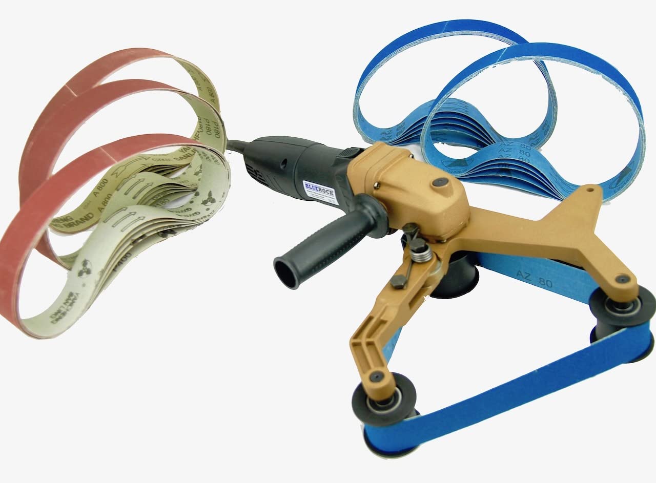 BLUEROCK Tools 40A & 25 Belts Pipe Polisher Grinder Sander - Compatible with Metabo - Perfect for Metal Polishing, Wood Sanding & DIY Projects