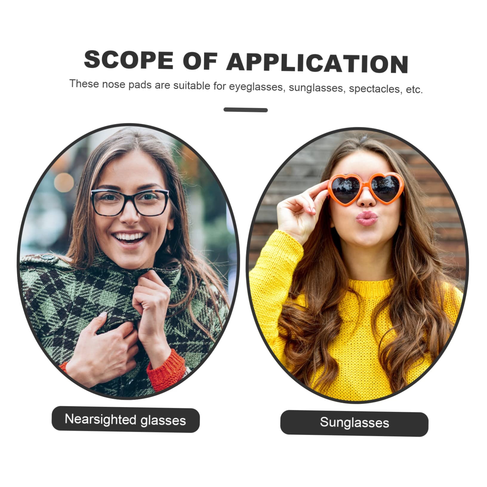 12 Pairs Soft Silicone Nose Pads for Glasses - Anti-Slip Replacement Nose Pads for Eyeglasses & Sunglasses - Comfortable Eyewear Accessories for Daily Wear, Reading & Computer Use