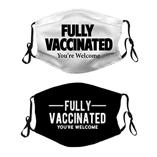 ALBISAI 2-Pack Reusable Face Masks - Breathable & Comfortable Vaccinated Design for Daily Protection | Perfect for Work, School, and Public Outings
