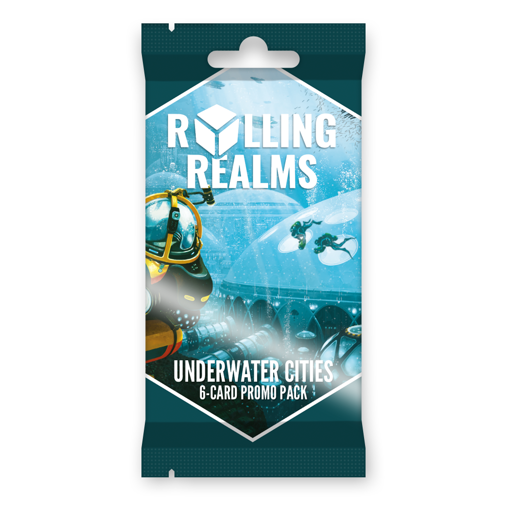 Rolling Realms Promo: Underwater Cities Board Game - Strategic Tile Placement Adventure for Adults & Teens - Perfect for Game Nights, Parties & Family Gatherings