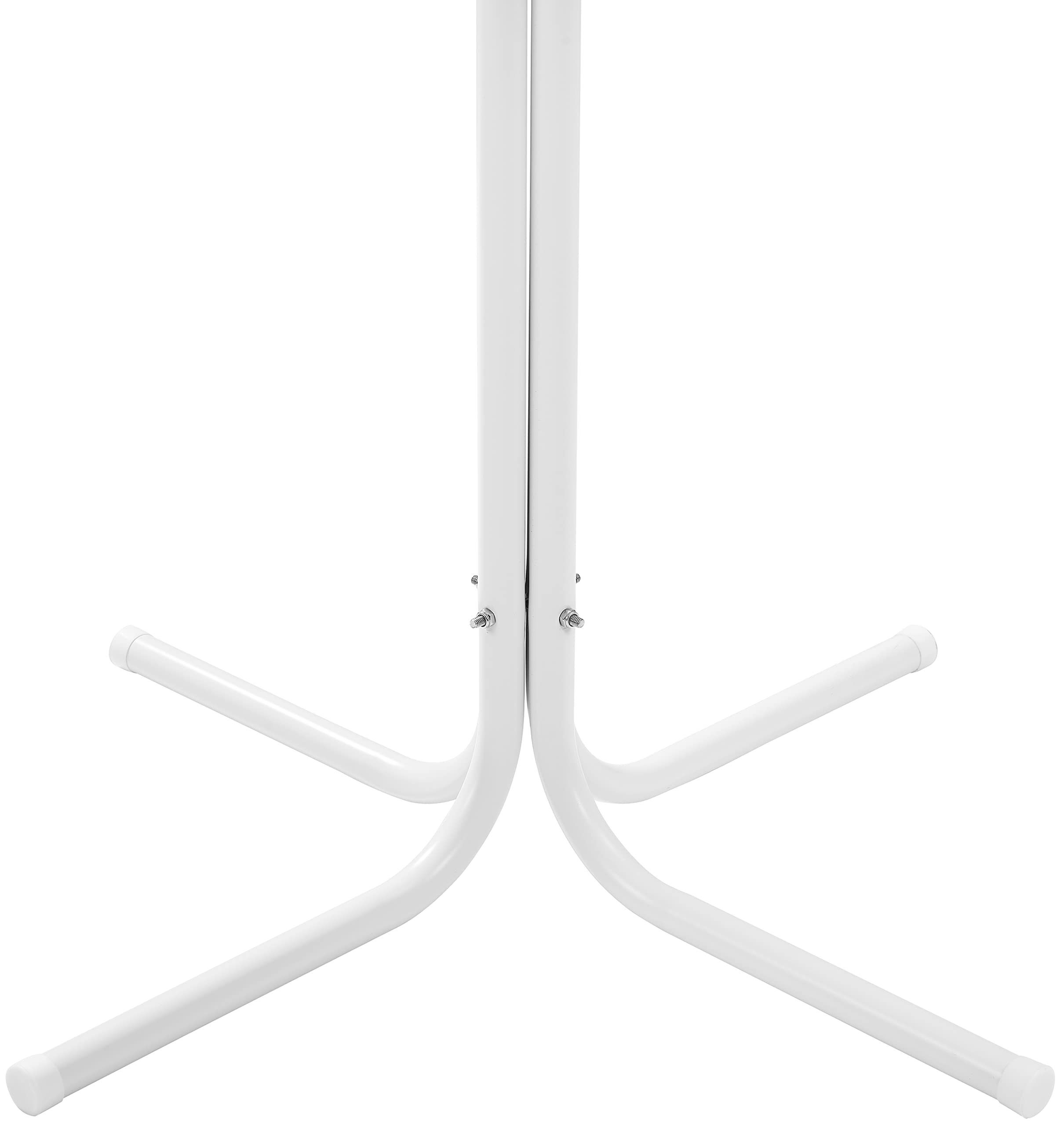 Crosley Griffith Round Outdoor Bistro Table - Retro Metal Patio Dining Table for Garden, Porch, Deck - White Satin Finish - Perfect for Small Space Entertaining & Al Fresco Dining