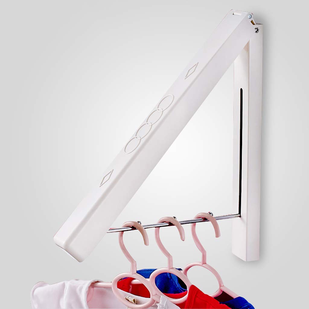 Wall Mounted Folding Clothes Drying Rack - Space Saving Aluminum Laundry Hanger for Bathroom, Bedroom, Balcony & Laundry Room - Perfect for Small Apartments & Dorm Rooms