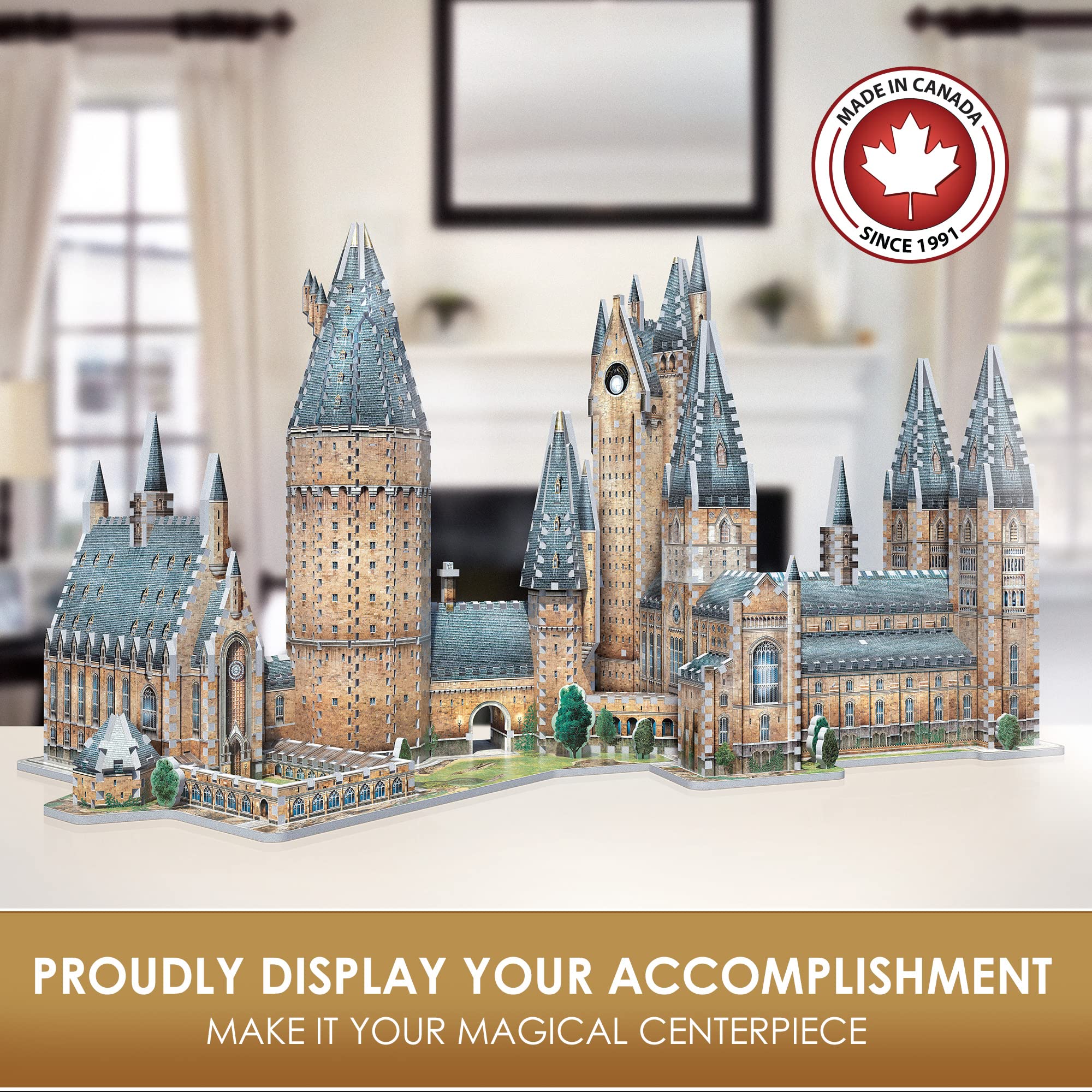 Wrebbit 3D Hogwarts Castle 1725-Piece Puzzle for Adults & Teens – Harry Potter Great Hall & Astronomy Tower Model Kit | Premium 3D Jigsaw Puzzle for Home Decor & Collectors | Perfect Gift for Potterheads & Puzzle Lovers (Office Display, Birthday Present, Family Activity)