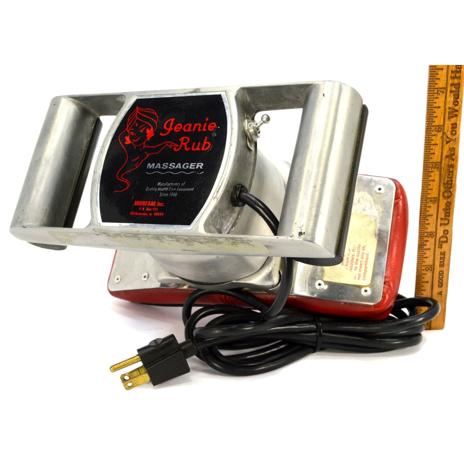 MORFAM INC. JEANIE RUB Single Speed Professional Massager - Early Model for Muscle Relief & Relaxation - Perfect for Home, Office & Spa Use