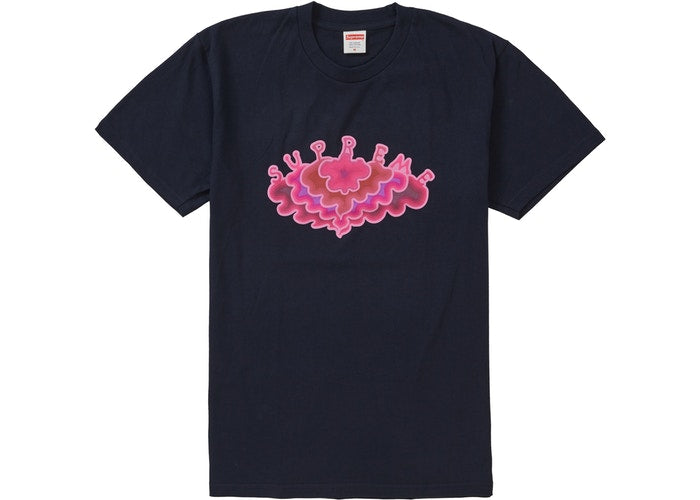 Supreme Cloud Graphic T-Shirt for Men - Navy Blue Cotton Tee - Streetwear Fashion for Casual Wear & Urban Style