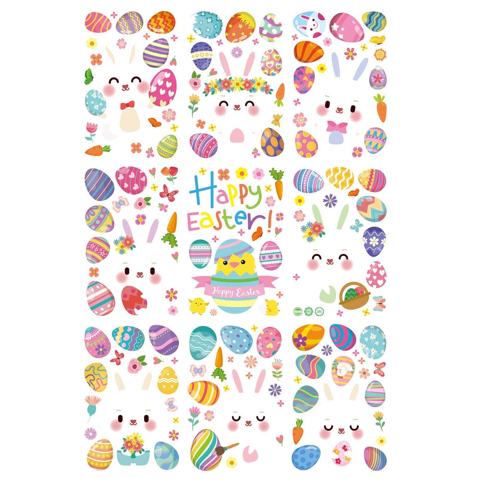 6#AR Easter Stickers - Waterproof PVC Refrigerator Decals, Wall Stickers for Home Decor, Kids Room & Party Supplies - Perfect for Easter Celebrations, DIY Crafts & Holiday Decorations