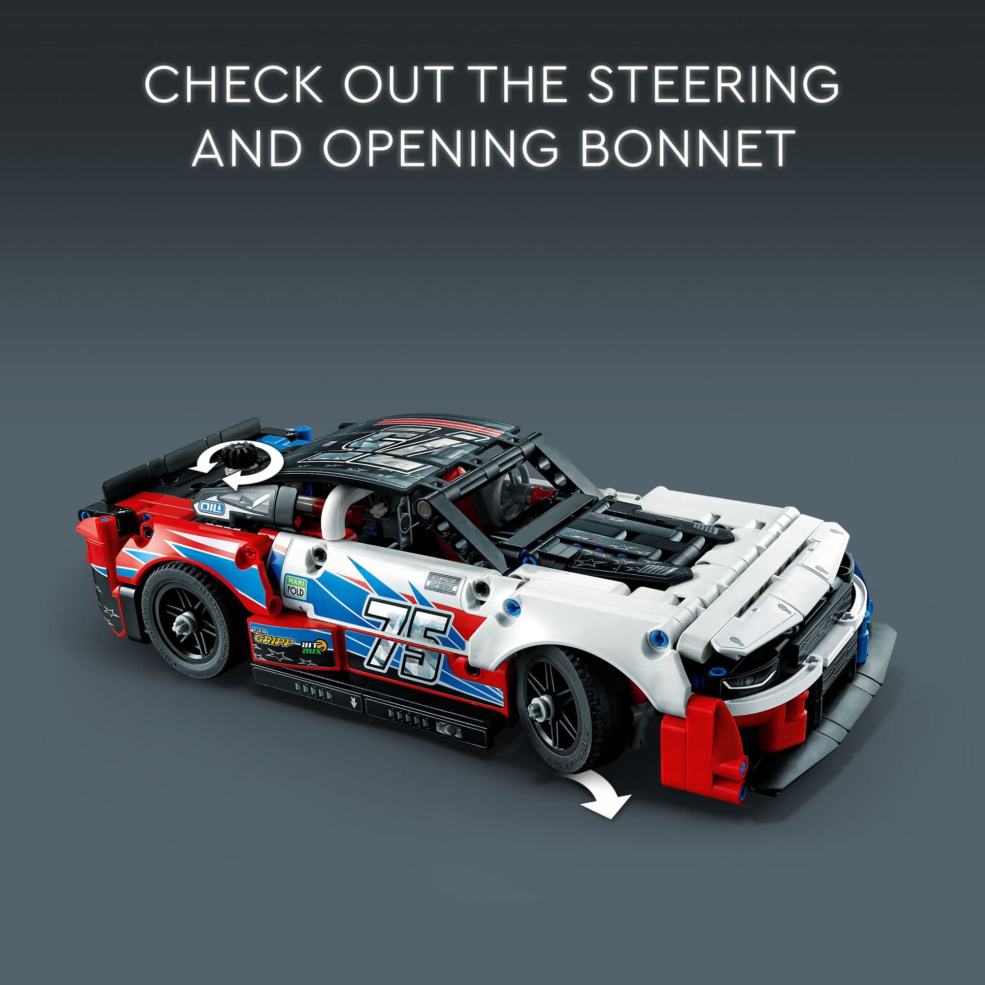 LEGO Technic NASCAR Next Gen Chevrolet Camaro ZL1 42153 Building Kit - Authentic Model Car & Racing Toy for Kids Ages 9+, STEM Educational Construction Set for Boys & Girls - Perfect for Playtime, Collectors & Race Car Displays