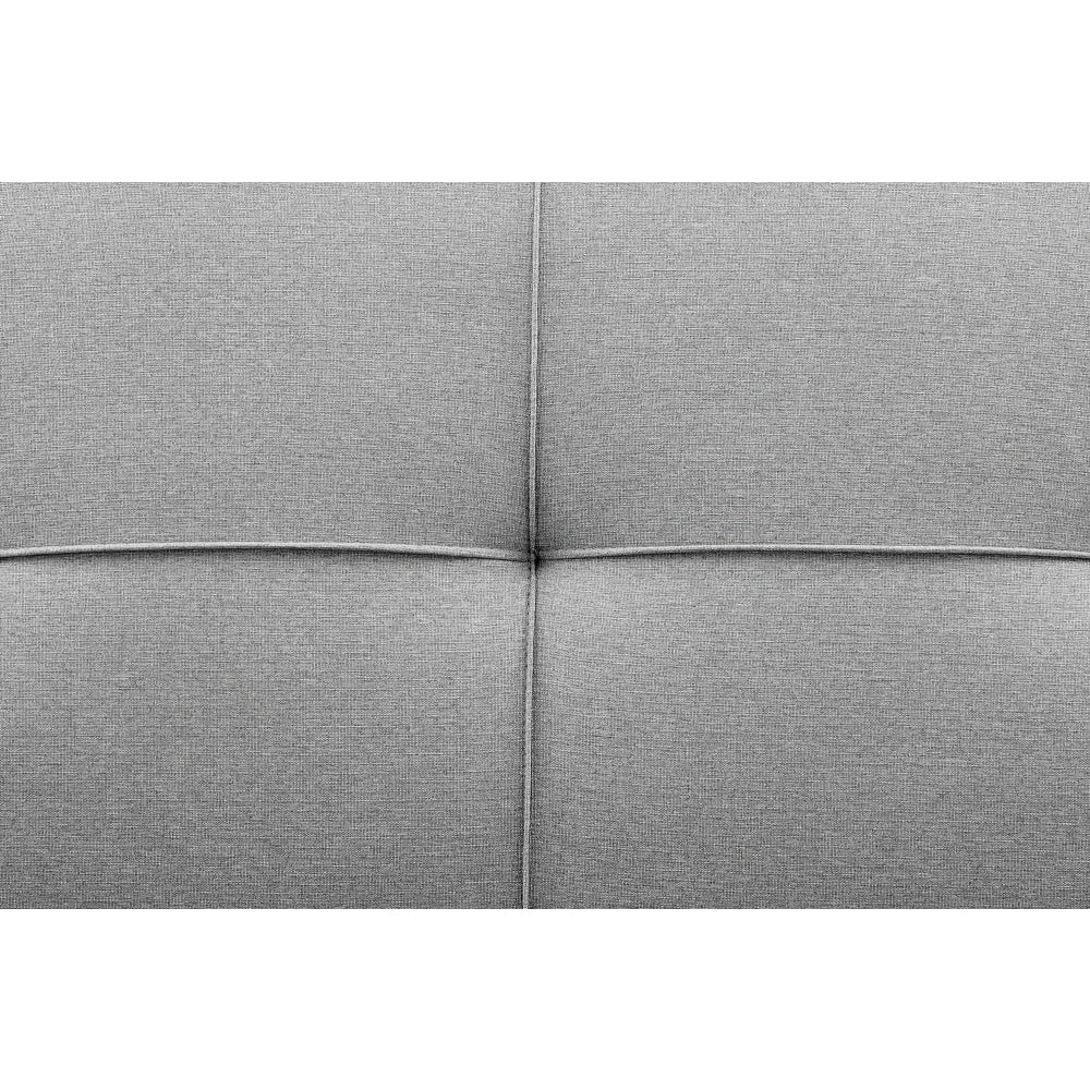 3-Seater Fabric Adjustable Sofa Bed with Button Tufting - Light Grey | Convertible Lounge for Small Spaces, Guest Room & Apartment Living