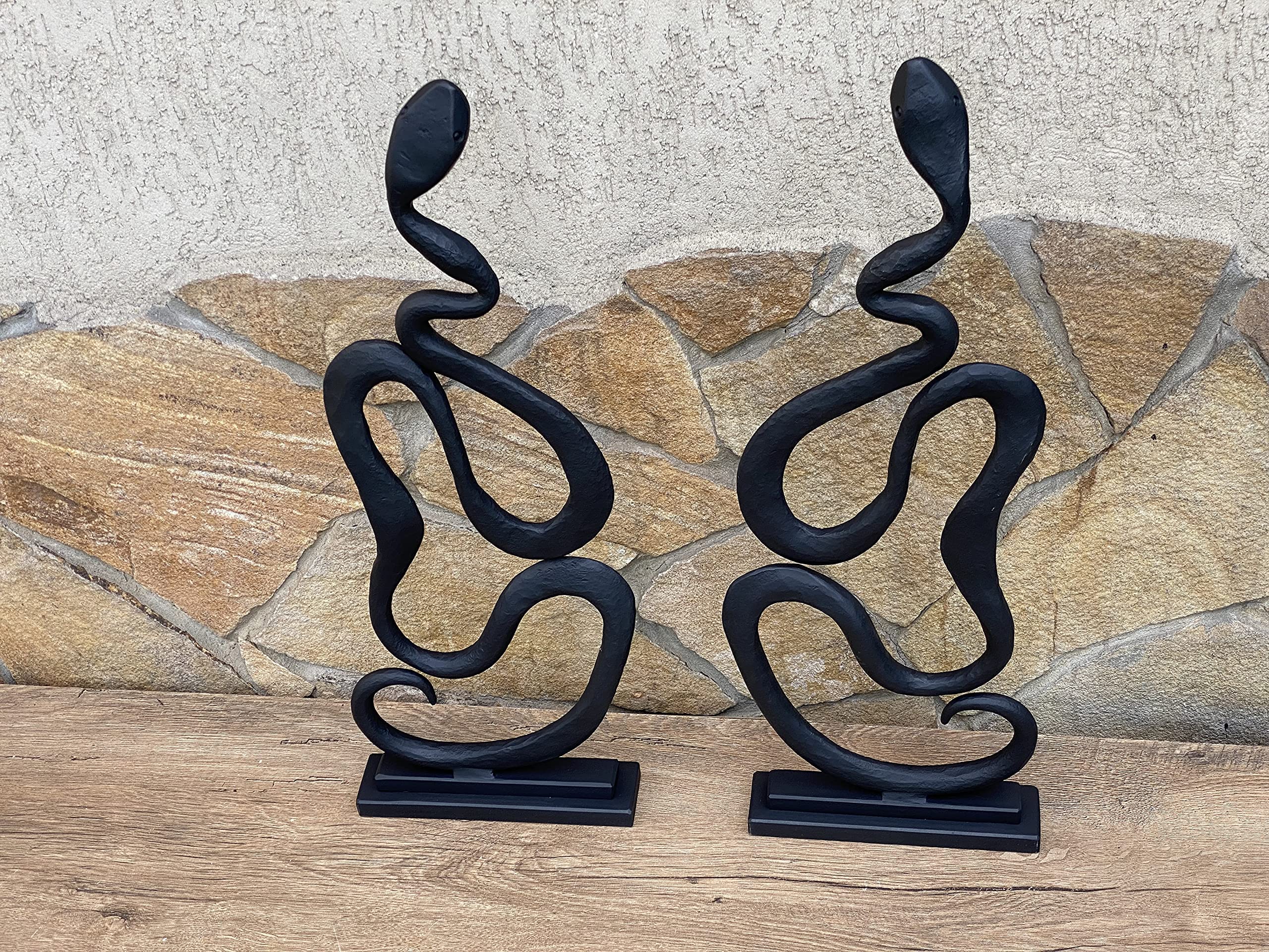 Hand Forged Fireplace Andirons - Heavy Duty Fireplace Decor for Men, Rustic Fireplace Accessories - Perfect for Log Burning, Fireplace Safety, and Cozy Home Decor