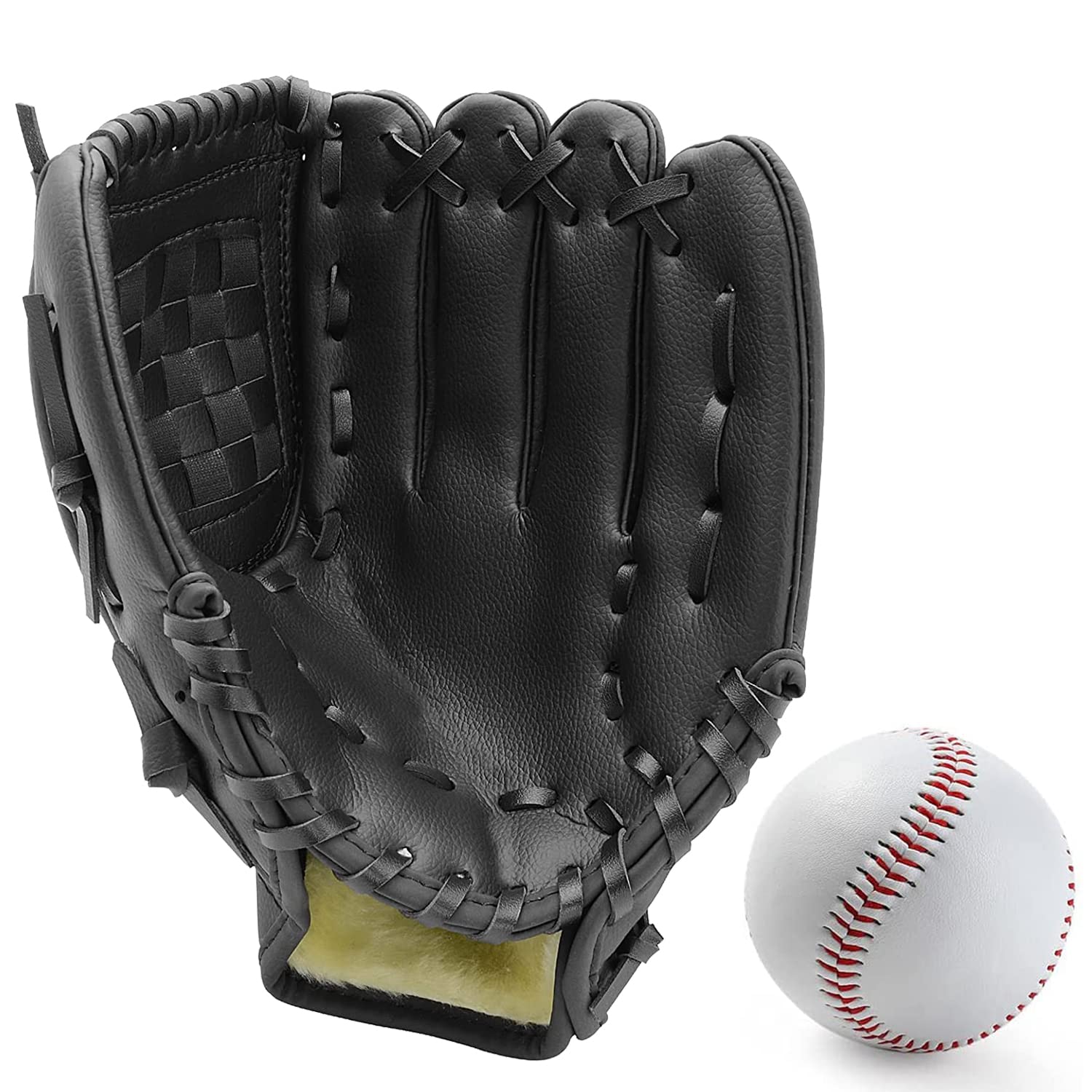 Premium Baseball Glove & Softball Mitt for Kids, Youth & Adults - Left/Right Hand Options - Comfortable Catcher's Glove for Training & Games - Ideal for Little League, High School & Professional Baseball Players - Perfect for Practice, Fielding & Competitive Play