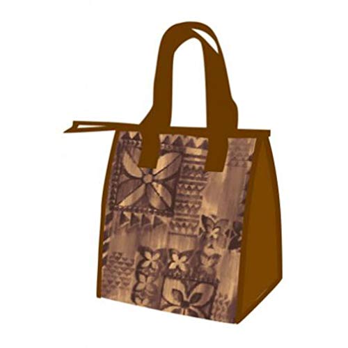 Eco-Friendly Small Brown Non-Woven Lunch Bags with Dotted Imprints - Perfect for School, Office & Picnic Snack Storage