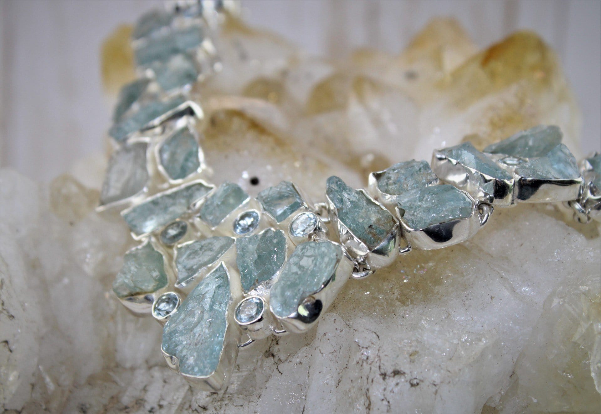 Stunning Aquamarine & Blue Topaz Necklace for Women | Elegant Birthstone Jewelry Gift for Mom, Wife, or Girlfriend | Perfect for Weddings, Anniversaries & Special Occasions