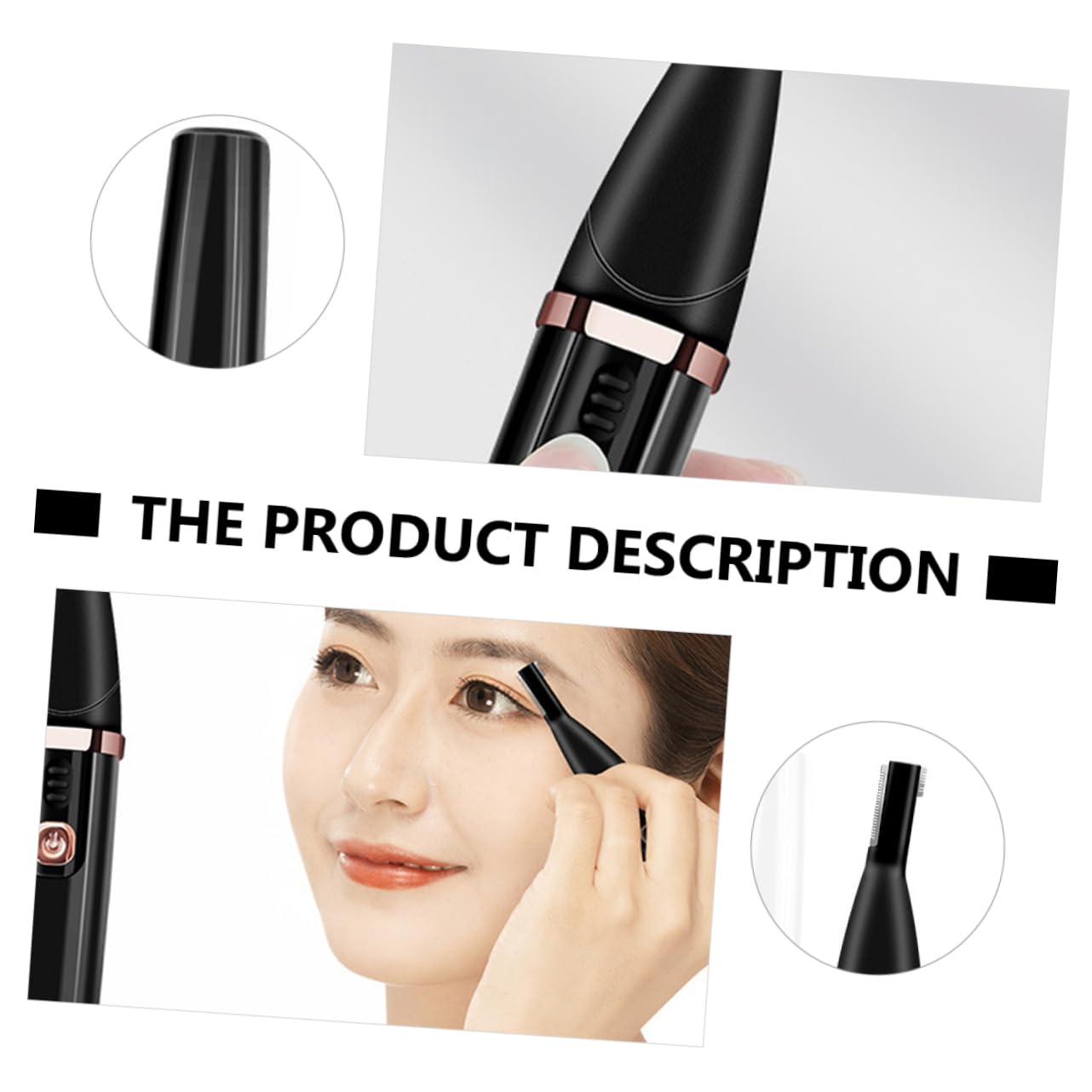 CANIGHT Electric Eyebrow Trimmer for Women - Facial Hair, Mustache & Nose Trimmer - Rechargeable Brow Shaver with Precision Blades - Black ABS Design - Perfect for Travel, Home & Salon Use
