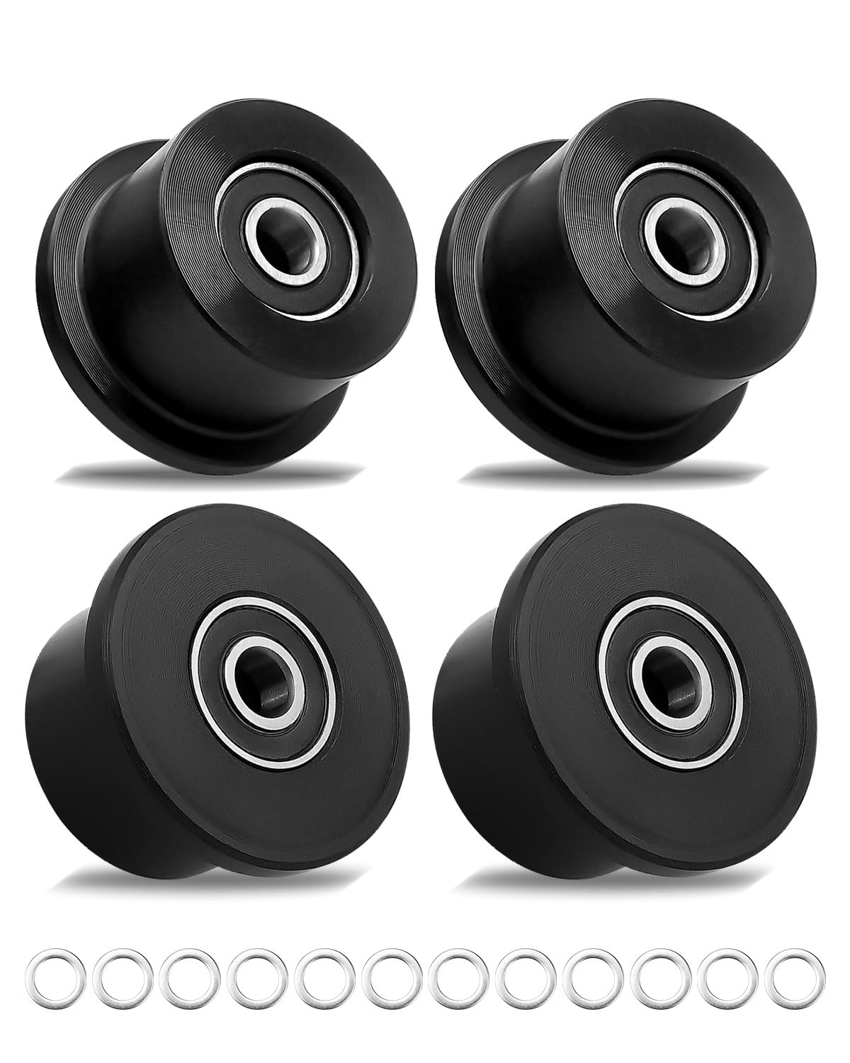 Upgrade Gym Replacement Wheel Rollers - Compatible with Total Gym 1000-1900 Series, Achiever, Force, Gold, FIT Max, Platinum, Pro, Supra, Supreme, Ultima, Ultra, X-Force & XLi - 4PCS Set - Perfect for Home Workouts & Gym Equipment Maintenance