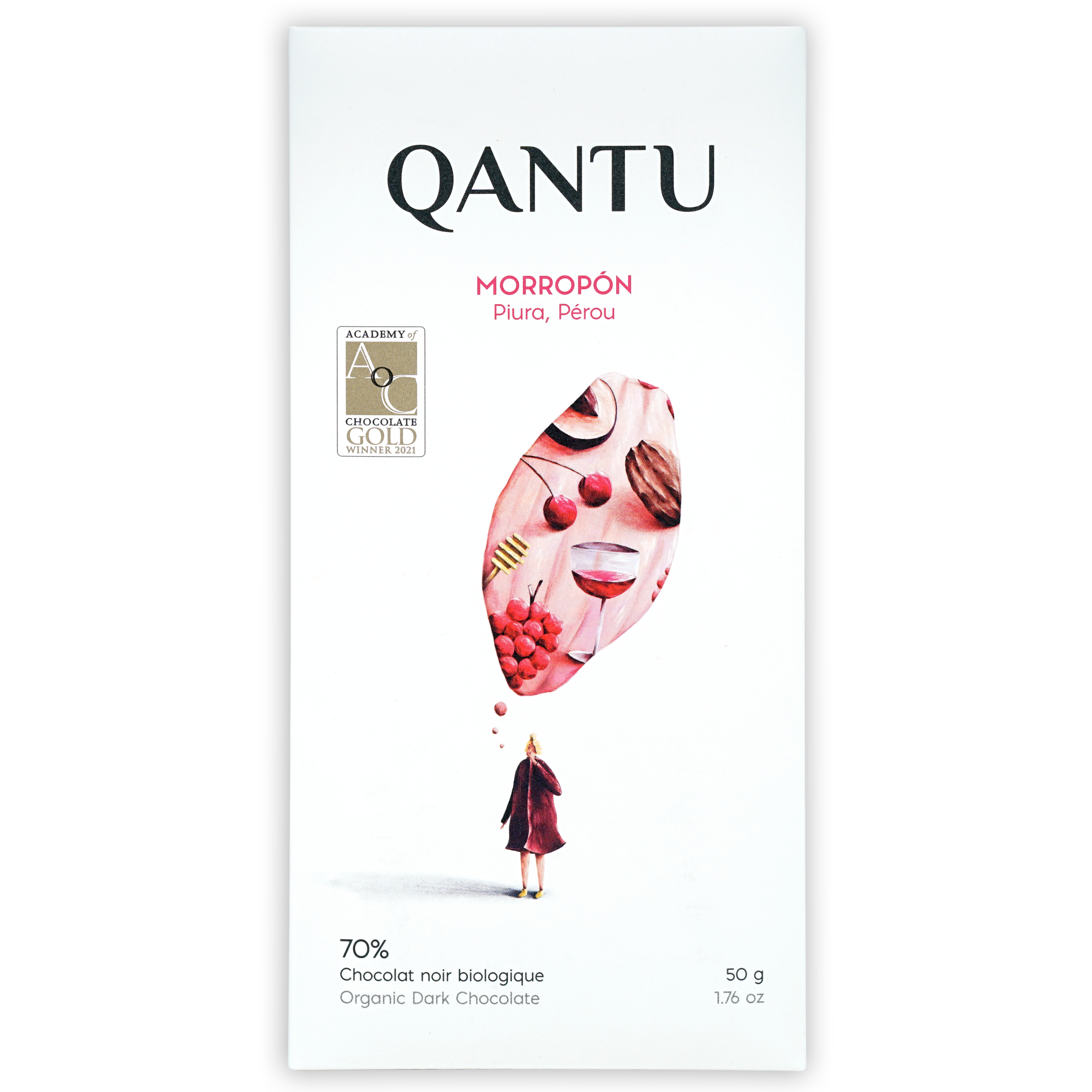 Qantu Morropon 70% Dark Chocolate Bar - Premium Organic Cacao from Peru - Perfect for Gifts, Baking & Healthy Snacking