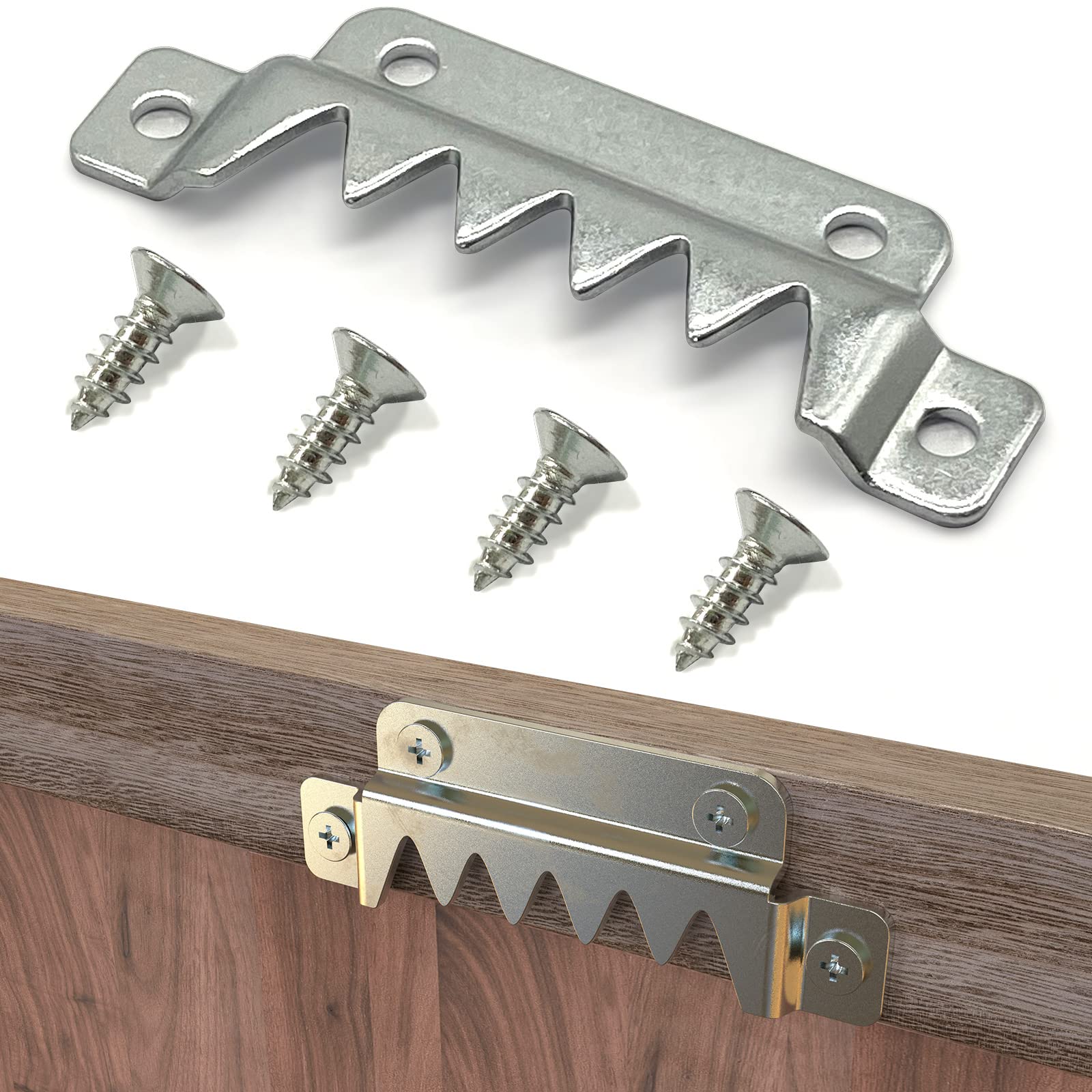12 Pack Heavy Duty Sawtooth Picture Hangers - Large Wall Hooks with Screws for Framed Paintings, Artwork & Photos - Supports Up to 400lbs - Perfect for Home, Office & Gallery Decor