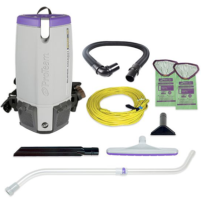 ProTeam Super Coach Pro 10 - 10 Quart Backpack Vacuum Cleaner for Home & Office | Lightweight, Durable Cleaning Equipment for Carpets, Hard Floors & Pet Hair