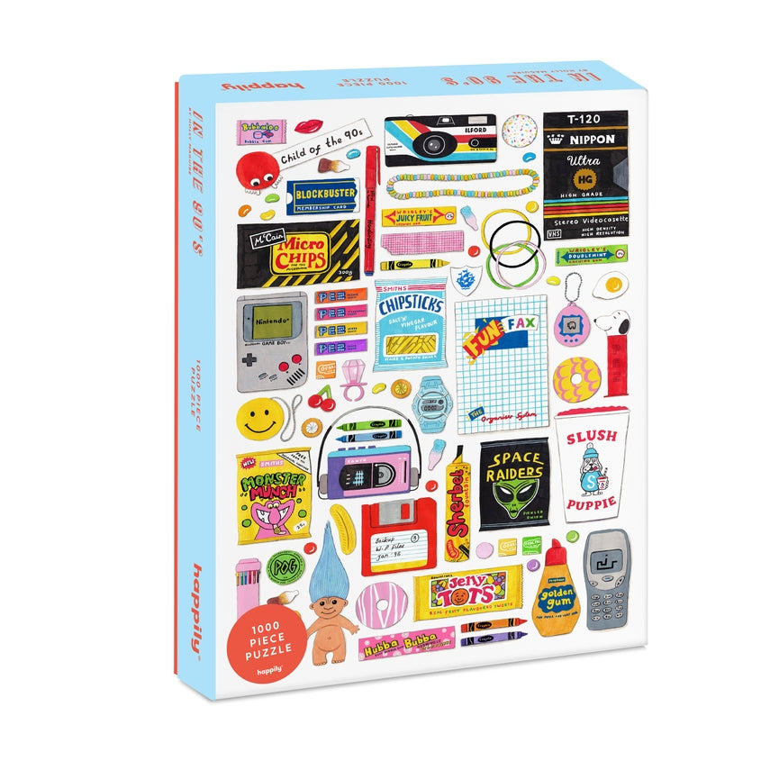90s Nostalgia 1000-Piece Jigsaw Puzzle | Vintage Pop Culture Puzzle for Adults & Teens | Perfect for Family Game Nights & Relaxation