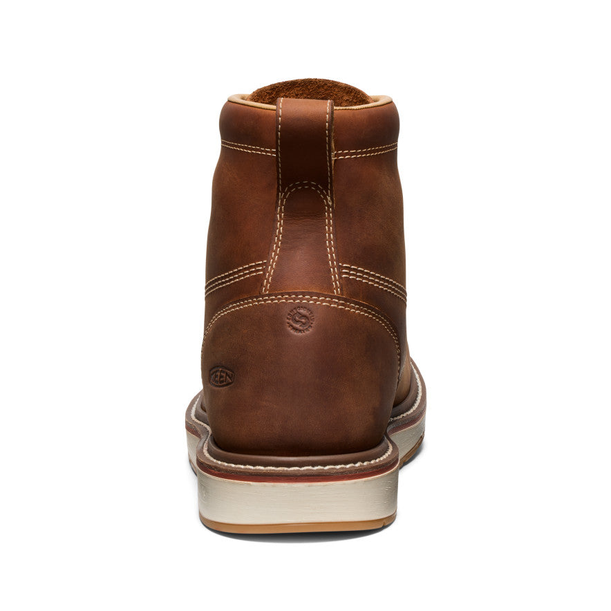 Men's Liberty 6 Soft Toe Work Boots - Genuine Leather Brown/Birch - Durable & Comfortable for Construction, Hiking & Outdoor Work