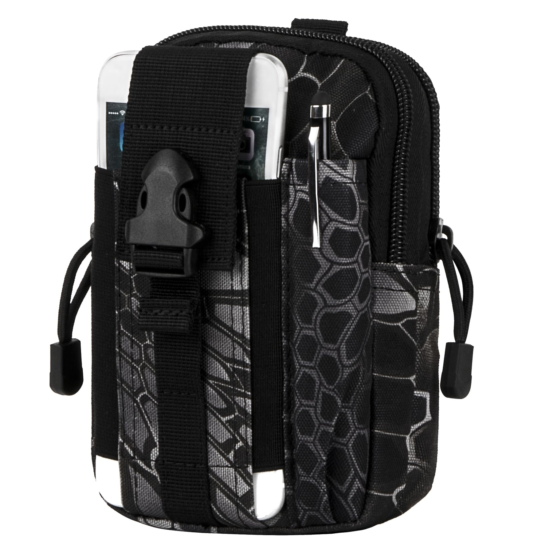 IronSeals Tactical MOLLE Pouch - Compact Utility Waist Bag & Phone Holster for iPhone 15 Pro Max/15 Pro/14 Plus/14 Pro Max/14/13 Pro Max/13 Pro/12 Pro Max/11 Pro Max (4.7