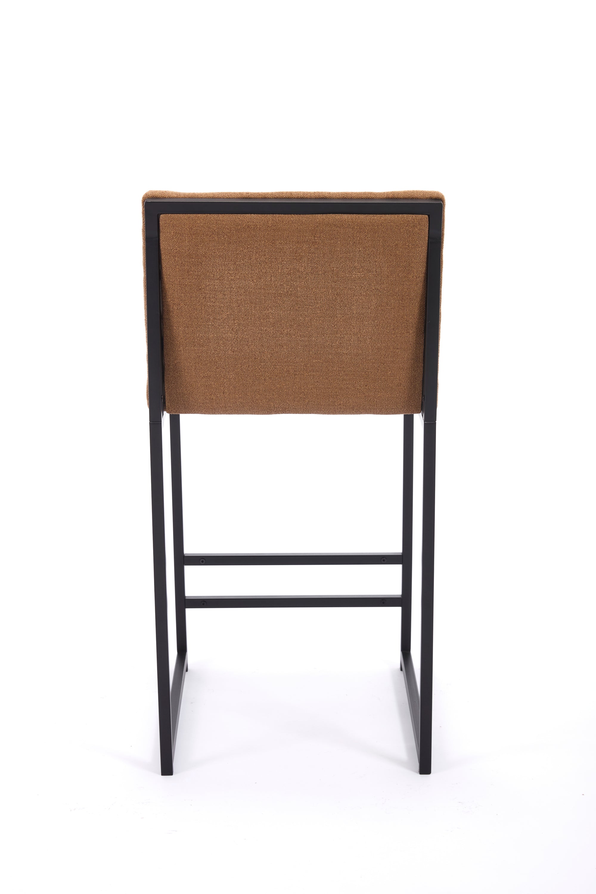 2-Pack Counter Height Bar Stools with Upholstered Linen Seats & Metal Footrest - Modern Kitchen Island Stools for Dining Room, Breakfast Nook, Coffee Shop or Home Bar (Black/Gray)
