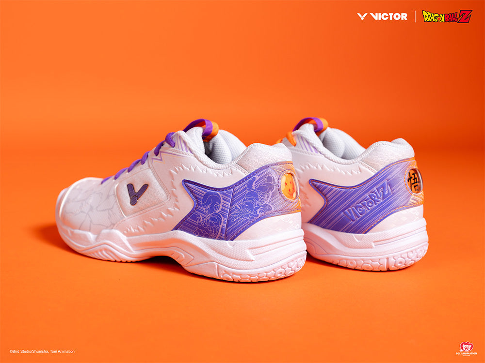 Victor x Dragon Ball Z VG DBZ L Unisex Indoor Court Shoes for Basketball & Volleyball - Lightweight Ivory White Anime Sneakers for Fans & Collectors