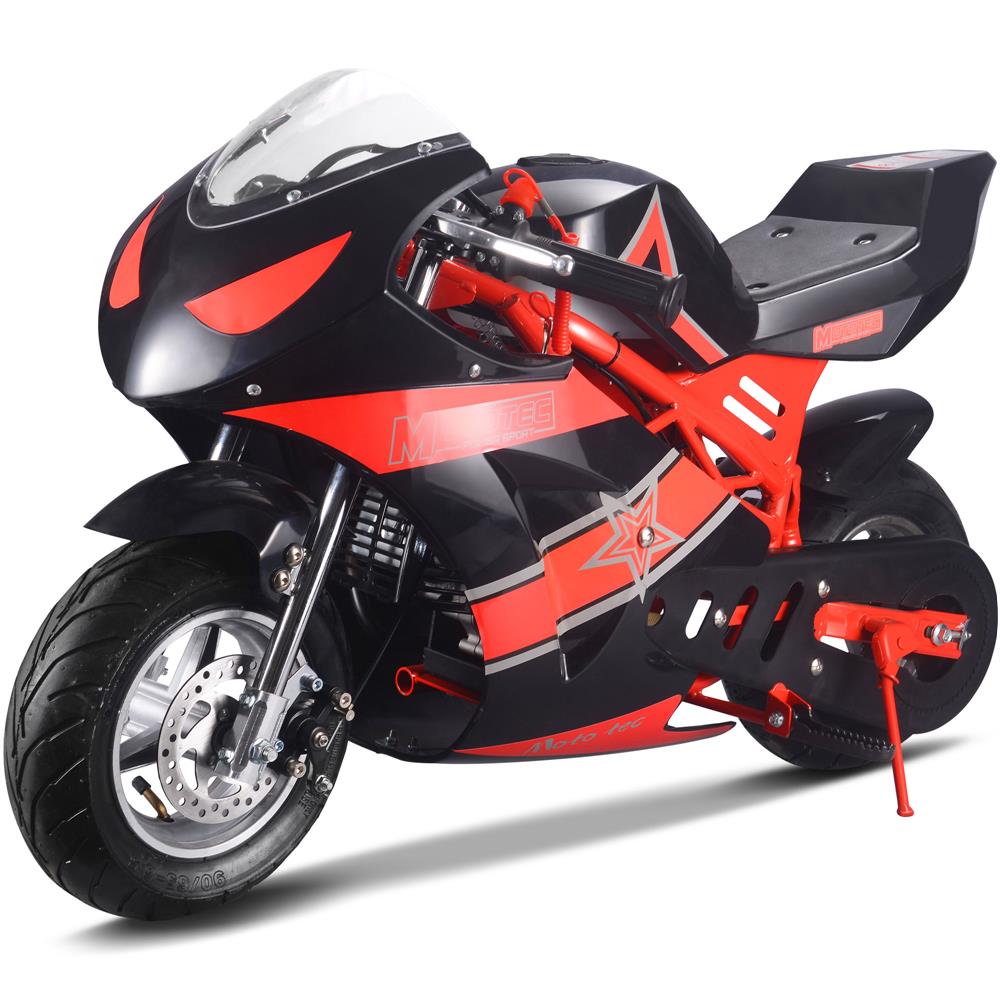 49cc 2 Stroke Premium Gas Powered Pocket Bike - High Performance Mini Motorcycle for Adults & Teens - Perfect for Backyard Racing, Off-Road Trails & Commuting
