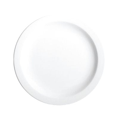 Continental Plain White 9-Inch Narrow Rim Plates - Set of 24 - Elegant Dinnerware for Restaurants, Catering & Home Dining