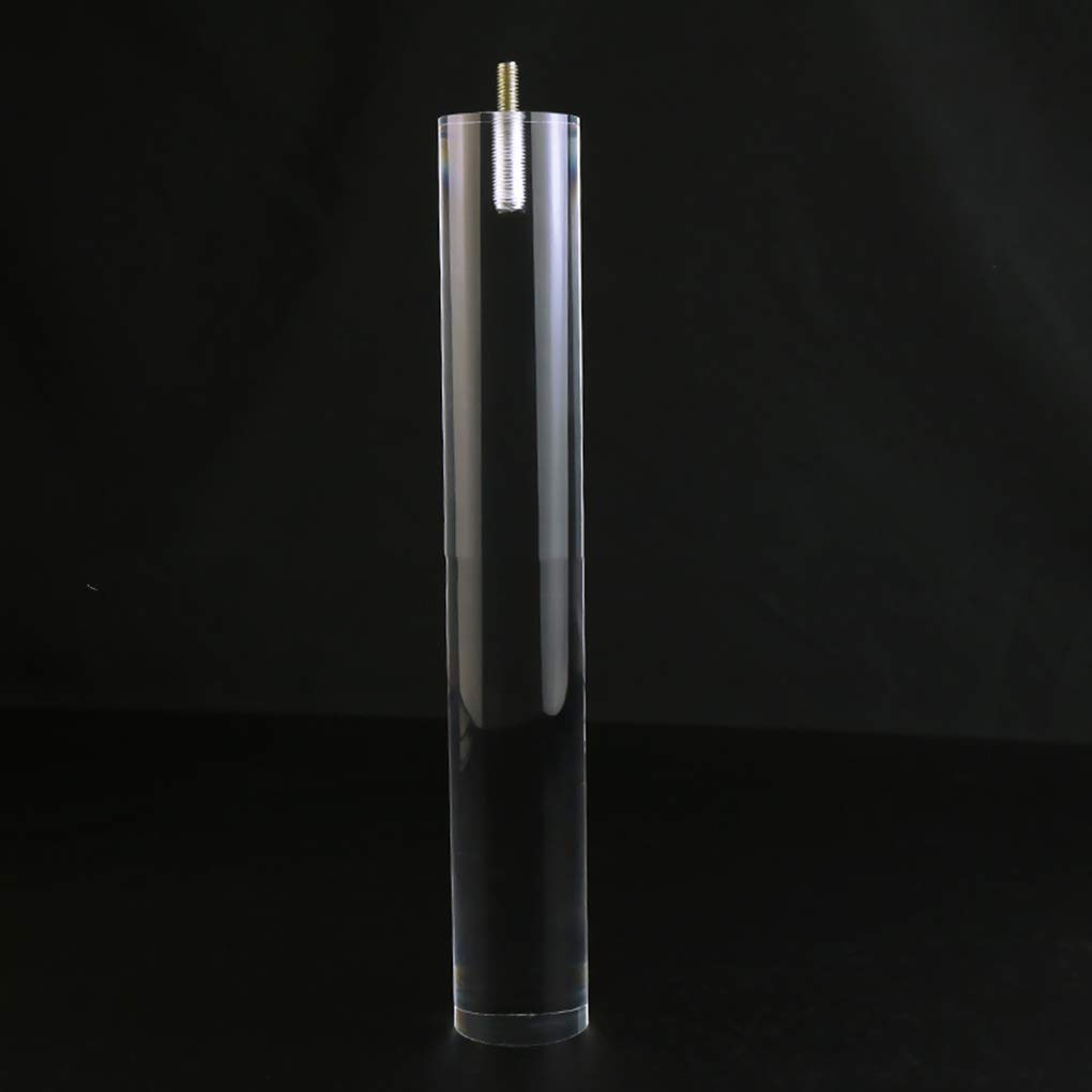4 Pcs Clear Acrylic Furniture Legs - 40x100mm DIY Replacement Feet for Sofa, Cupboard, Bookcase, Cabinet & Table - Modern Glass-Look Coffee Table Legs for Home & Office Decor