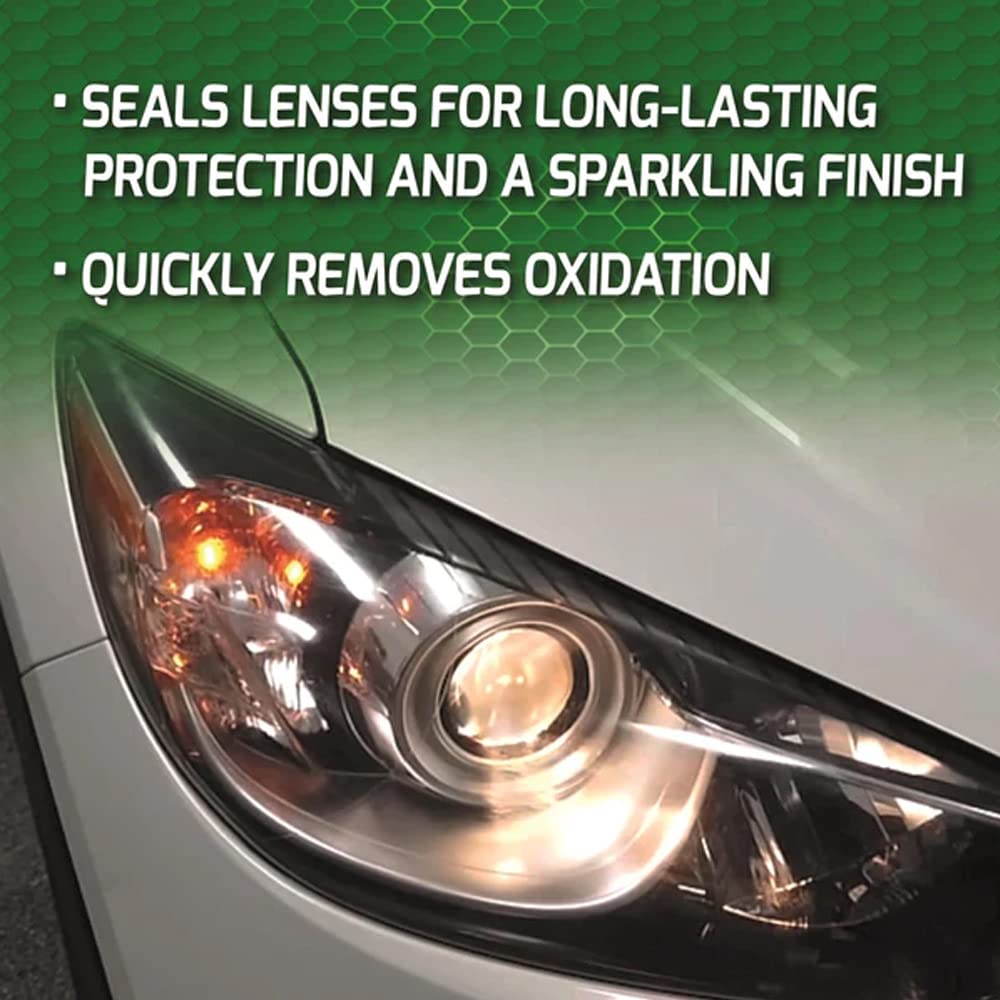 Turtle Wax 51768 Headlight Restorer Kit - Restore Cloudy Headlights & Improve Visibility | Car Headlamp Cleaning & Brightness Restoration Kit for Safe Night Driving