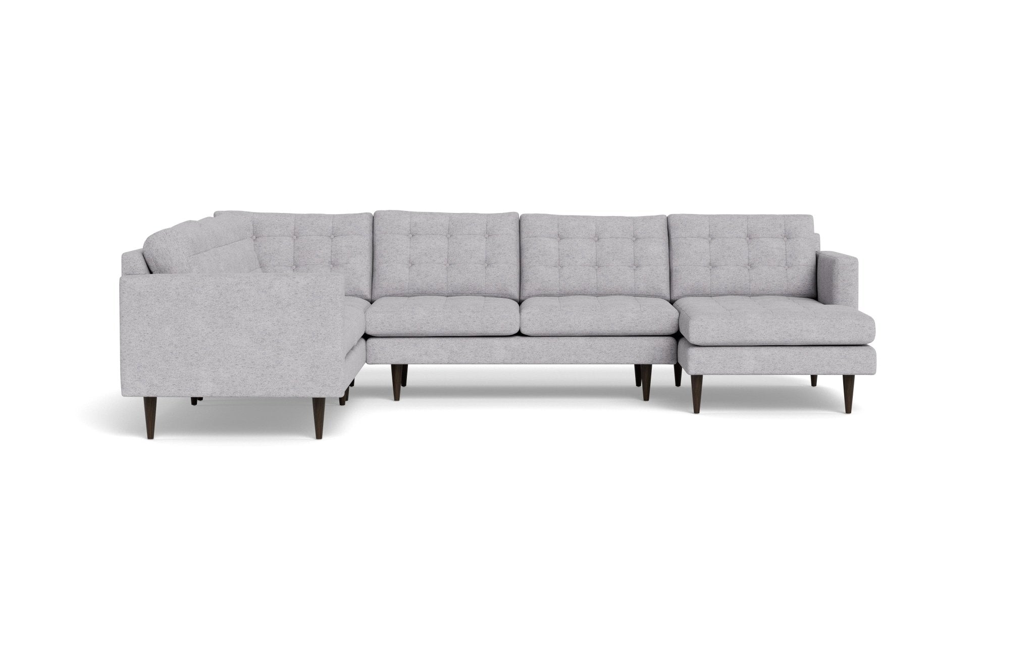Wallace 131 Corner Sectional Sofa with Right Chaise Lounge - Modern L-Shaped Couch for Living Room, Family Room & Home Theater