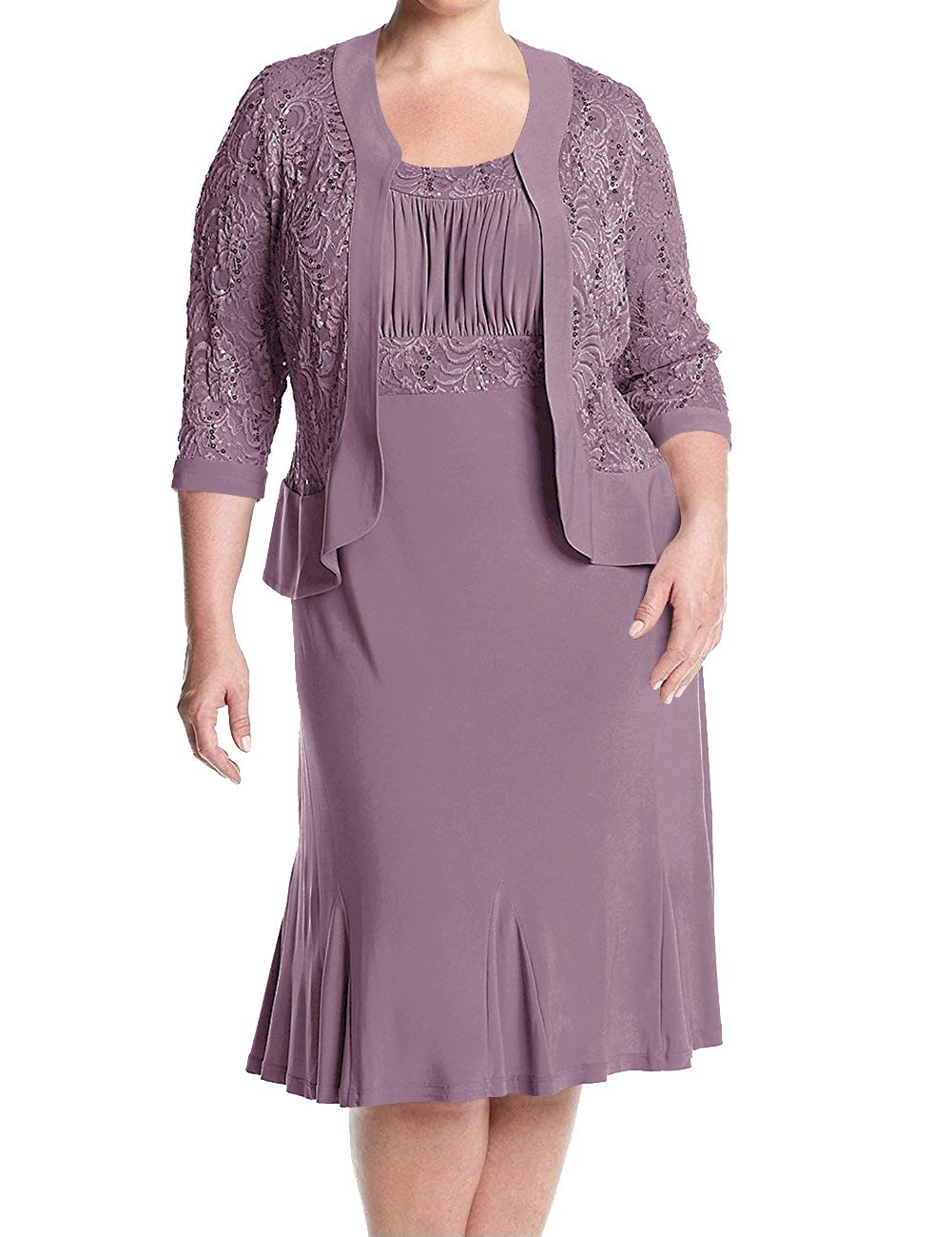 Elegant Lace Mother of The Bride Dresses | Formal Evening Gowns with Jacket for Women | Perfect for Weddings, Receptions & Special Occasions