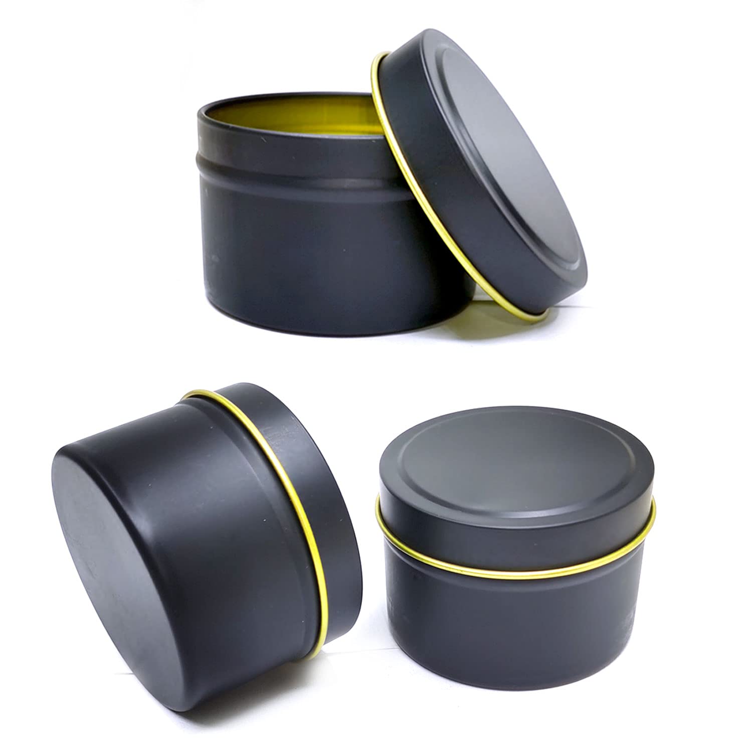 Unixing 24-Piece 4oz Metal Candle Tins for DIY Candle Making - Gold, Champagne, Black & Silver Small Candle Containers - Perfect for Homemade Candles, Wedding Favors & Craft Projects