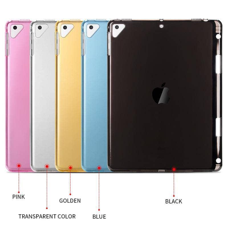 Premium TPU Soft Case for iPad Air 3 (10.5-inch 2019 Model) - Ultra Slim Silicone Cover with Transparent Back & Pencil Holder | Perfect for Work, Study, and Travel Protection