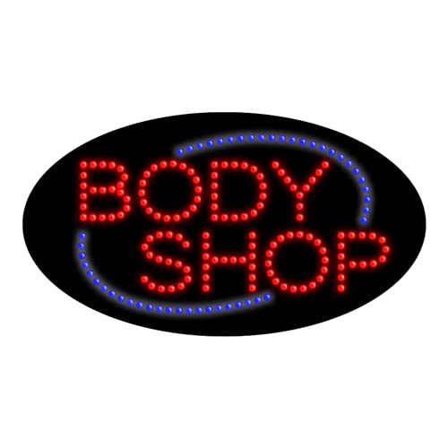 Body Shop LED Dots Sign #24156 - Bright LED Workshop Light for Auto Repair & Garage - Perfect for Mechanics, Car Enthusiasts & DIY Projects