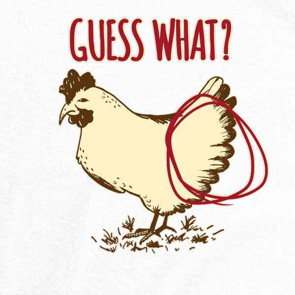 Funny 'Guess What? Chicken Butt' Graphic T-Shirt for Men - Trendy Humor Tee for Casual Wear, Parties & Gifts | Pop Threads