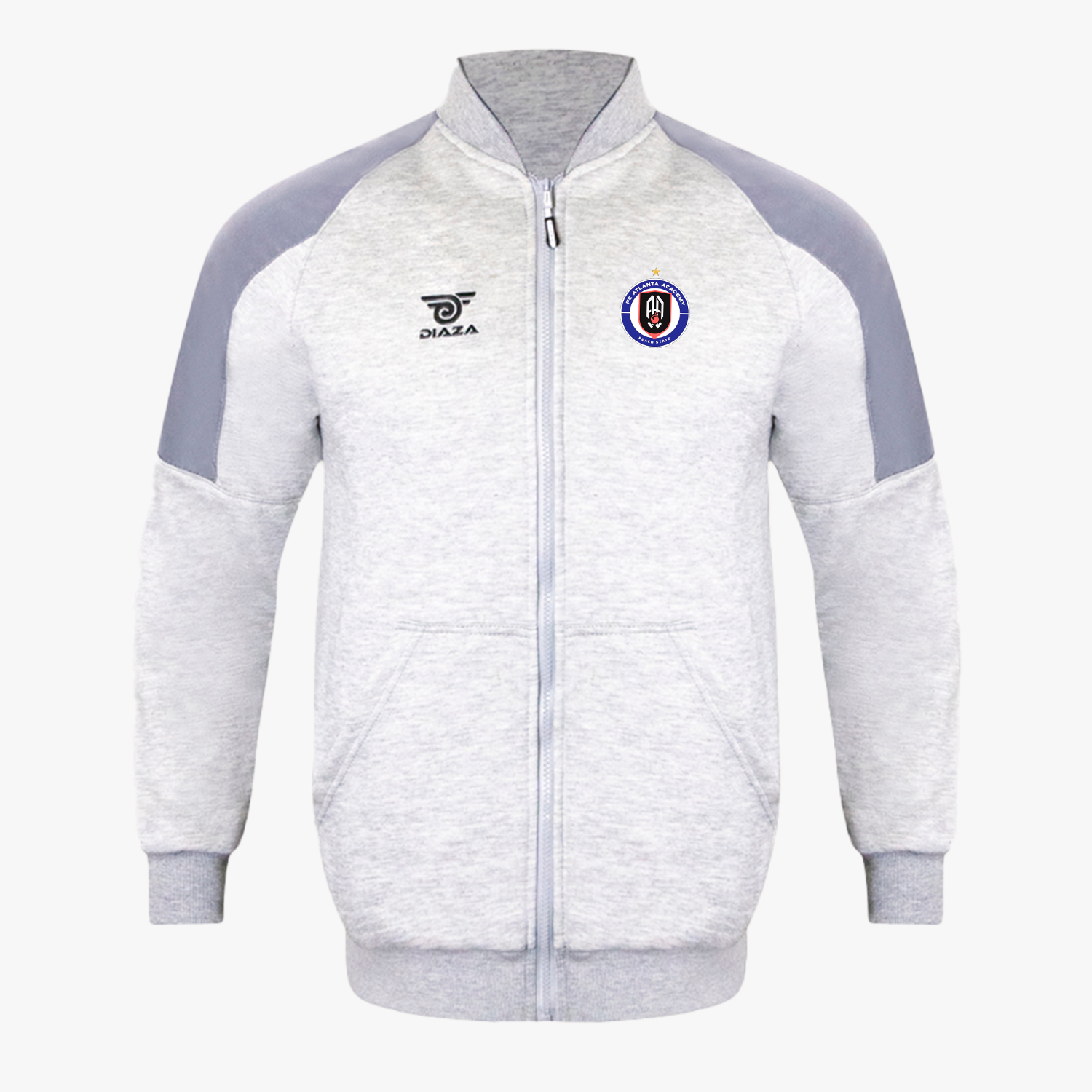 FC Atlanta Vintage Jacket Grey - Retro Distressed Baseball Jacket for Men & Women - Perfect for Streetwear, Casual Outfits & Game Day Fashion