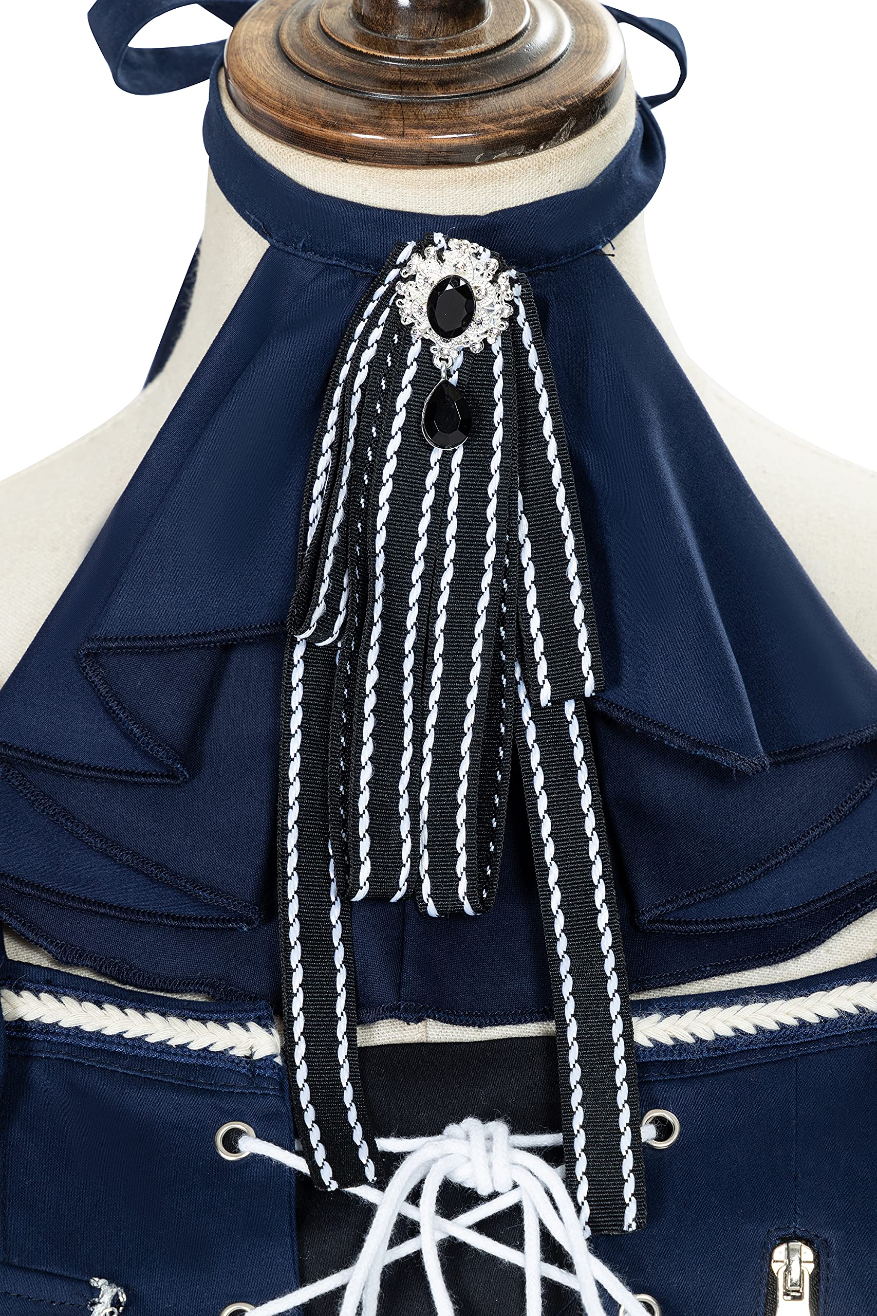 Military Lolita Dress Blue Plus Size Japanese Gothic Jumper Skirt Victorian Style Dress for Women | Kawaii Summer Princess Outfit for Cosplay, Tea Parties & Gothic Fashion