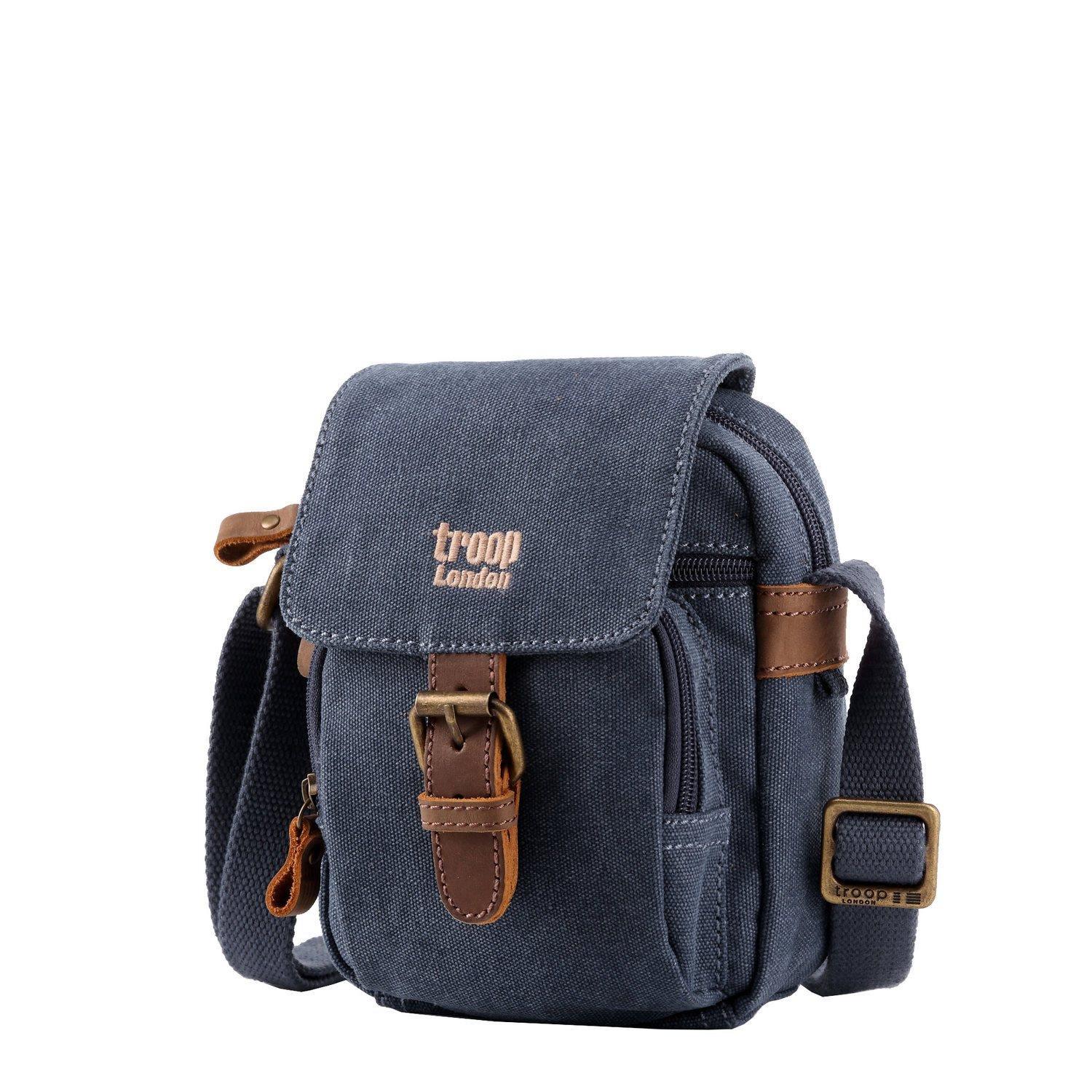 TRP0213 Troop London Classic Canvas Crossbody Bag for Men & Women - Stylish & Durable Everyday Shoulder Bag for Work, Travel & Casual Outings