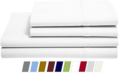 Premium 100% Certified Giza Egyptian Long Staple Cotton Sheets Set - Twin XL Size (4-Piece) with 18